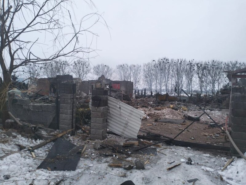 Наслідки обстрілу Старого Добротвору на Львівщині