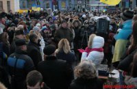 Более тысячи студентов вышло на Евромайдан в Виннице