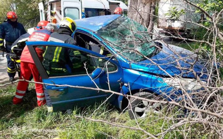 У Кривому Розі авто влетіло у дерево, постраждали водійка та дитина