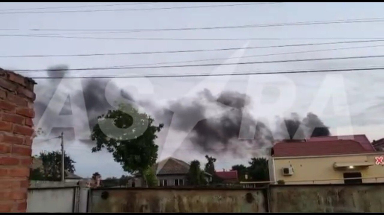 Пожежа у військовій частині в Краснодарському краї РФ