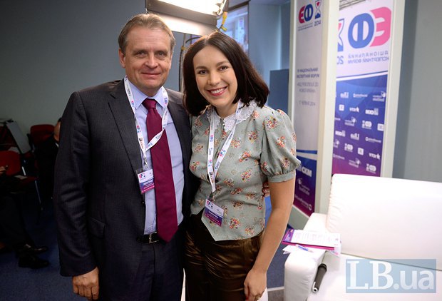 Соня Кошкина и</b> <b>Леонид Козаченко, глава Совета предпринимателей при Кабинете министров