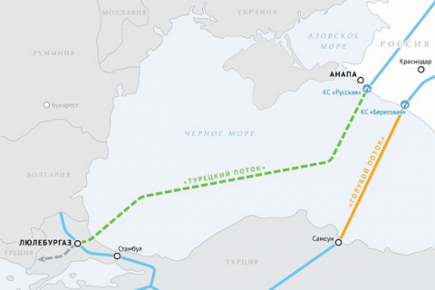 РФ завершила строительство морской части "Турецкого потока"