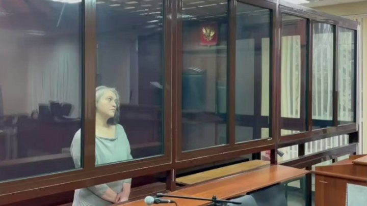 Ольга Чернявська, яку росіяни засудили за нібито «шпигунство», під час судового засідання