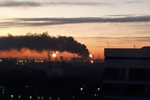 У Москві загорівся нафтопереробний завод