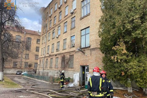 В Киеве горел институт автоматики