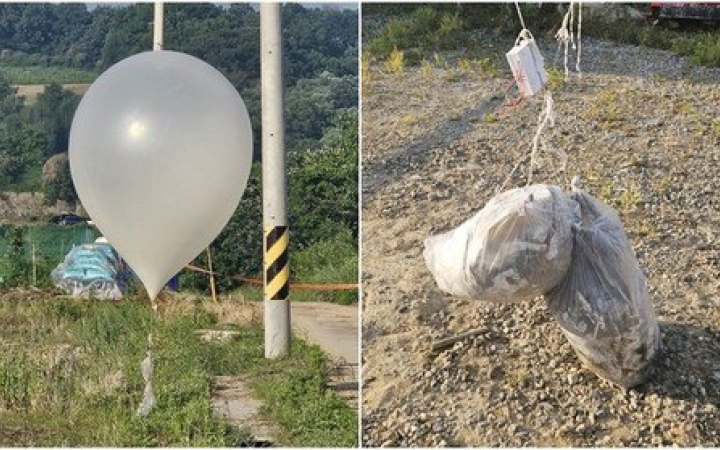 КНДР знову атакувала Південну Корею повітряними кулями зі сміттям