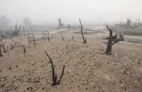 В Бурятии из-за падения из самолета боевой машины вторые сутки горит лес