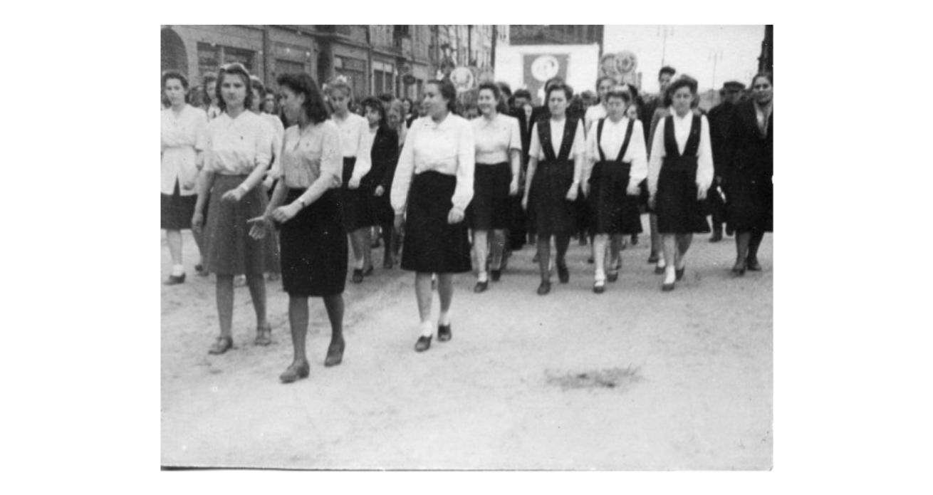 Першотравнева демонстрація у Львові, 1949