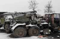 Обнародовано фото колонны российских "градов", которую ВСУ уничтожили возле Харькова