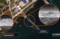 З’явилися супутникові знімки, на яких зафіксовані місце влучання і пошкодження швидкісного катера РФ у Криму