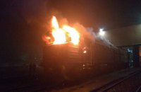 В локомотивном депо "Николаев" сгорел тепловоз
