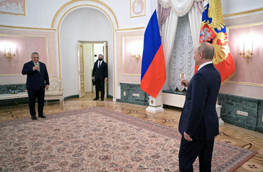 Путін та Орбан під час зустрічі в Кремлі.
