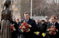Янукович зажег лампадку в память о жертвах голодоморов в Украине