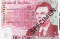Банк Англии показал новые 50 фунтов с портретом Алана Тьюринга
