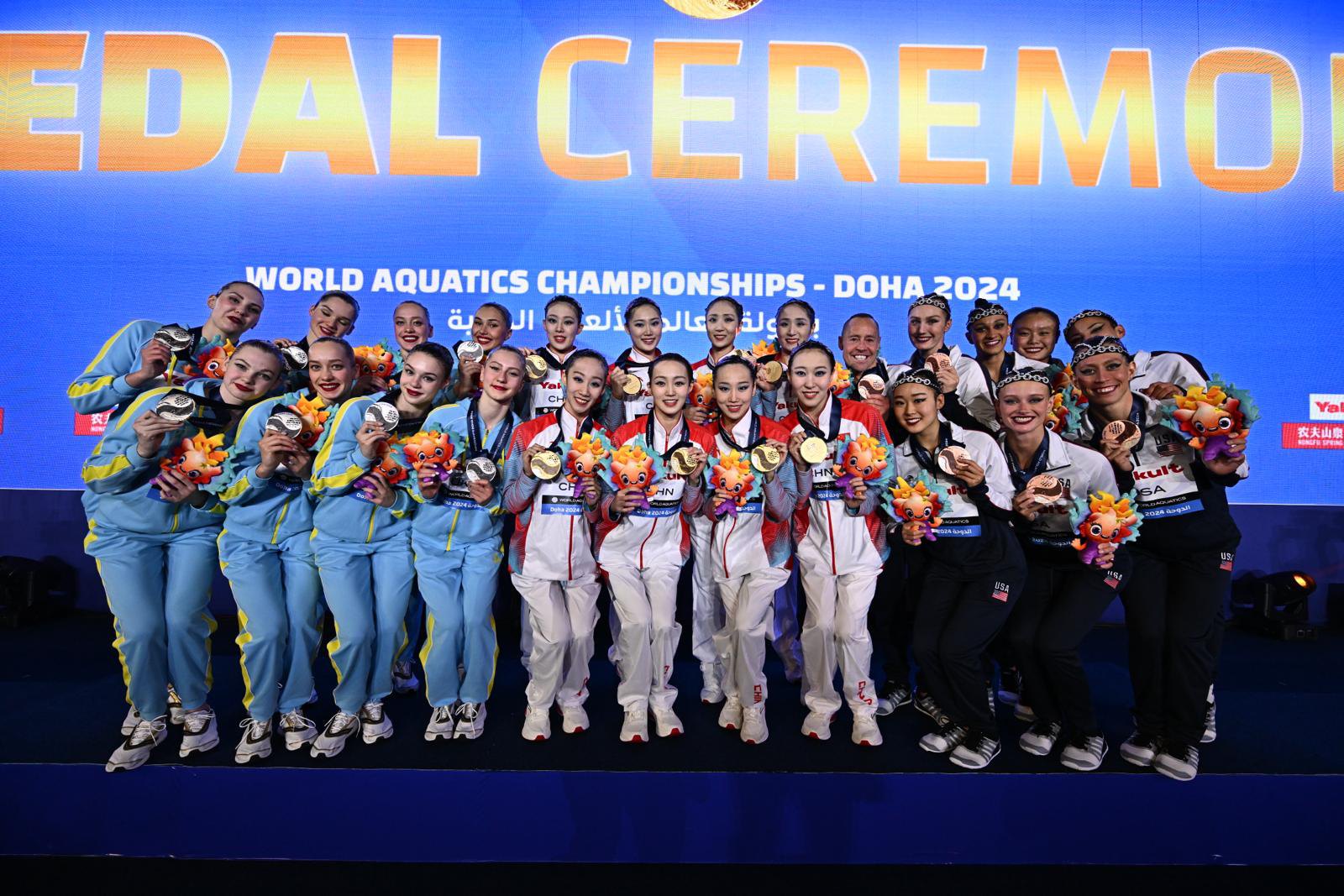 Команди-переможці чемпіонату світу з водних видів спорту 2024, Дохо
