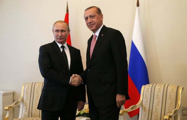 Владимир Путин и Реджеп Тайип Эрдоган, 9 августа 2016 года 