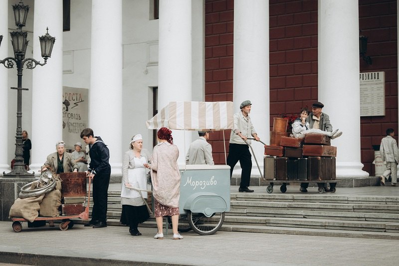Зйомки фільму «Довженко» 