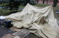 Чернобыльцы демонтировали палаточный городок во Львове
