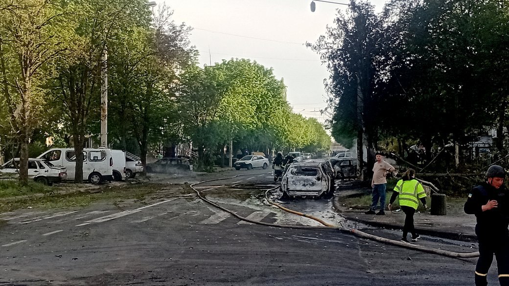 Наслідки обстрілу Краматорська 5 травня 2026 року. 