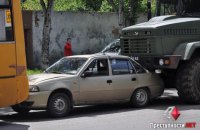 Военный грузовик спровоцировал крупное ДТП в Николаеве