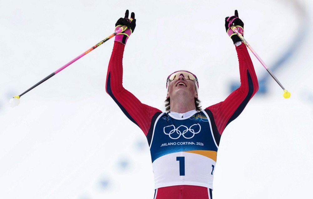 Йоганнес Клебо після здобуття шостої золотої медалі на Олімпіаді-2026