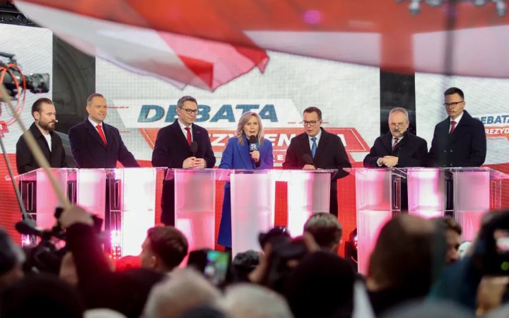 У Польщі вчора відбулися перші теледебати кандидатів у президенти за участі 8 кандидатів  