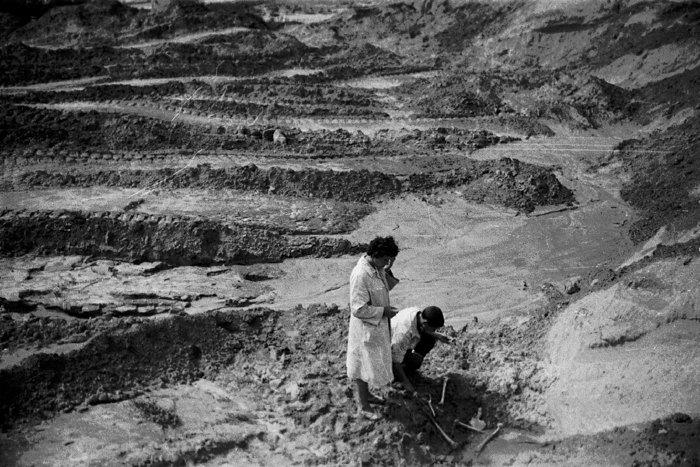 Бабий Яр, август 1961 года: месиво глины, песка и человеческих костей. После мартовской трагедии 1961 года
кости буквально «всплывали» из земли.