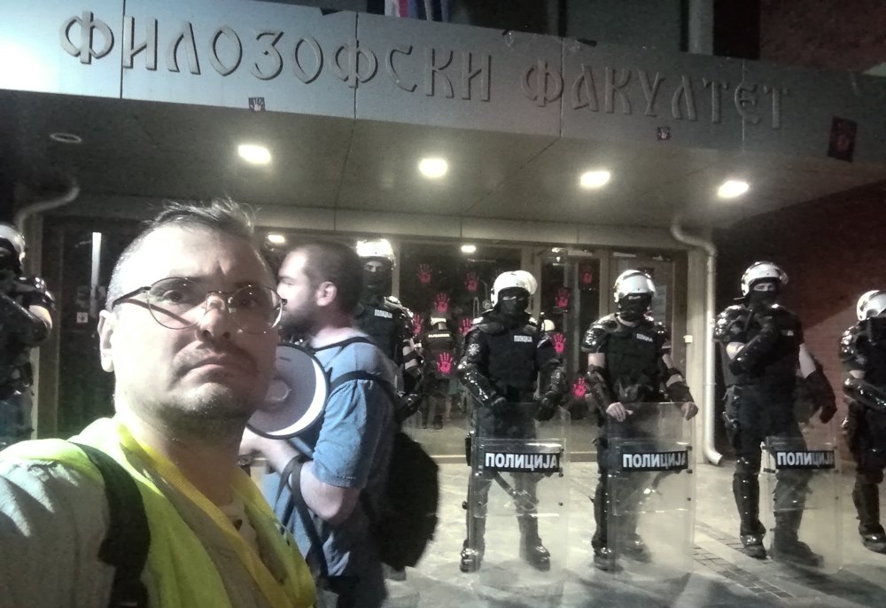 Борис Варга під час акції протесту.