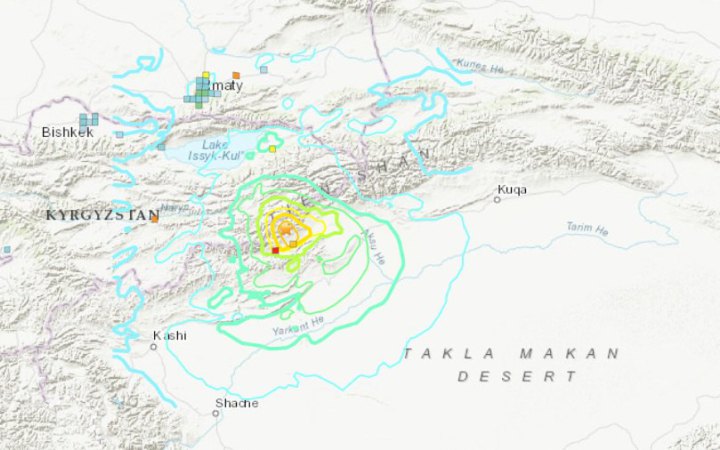 На кордоні Китаю і Киргизстану стався землетрус