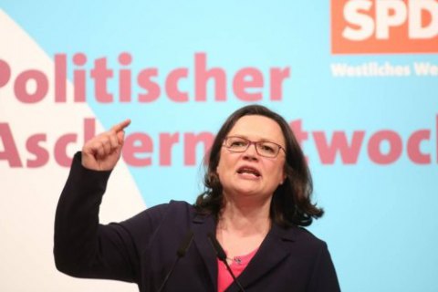 Лидер немецких социал-демократов объявила об отставке со всех постов