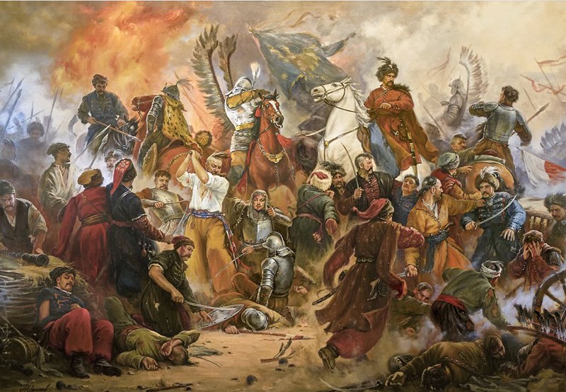 Картина Артура Орльонова 'Битва під Берестечком'