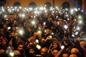В Венгрии прошла акция протеста против налога на интернет