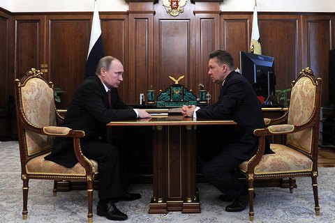 Голова "Газпрому" доповів Путіну про новий газопровід в обхід України