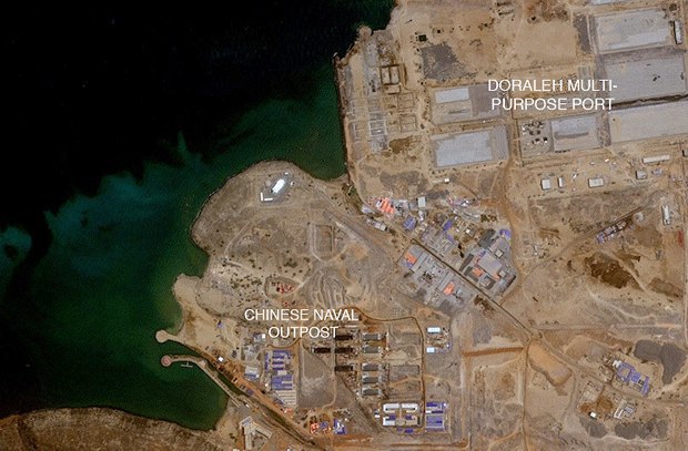 На фотознимке снятом 7 августа со спутника показано состояние строительства первой китайской военно-морской базы в Джибути 