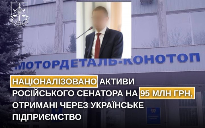Націоналізовано активи російського сенатора на 95 млн грн, отримані через українське підприємство