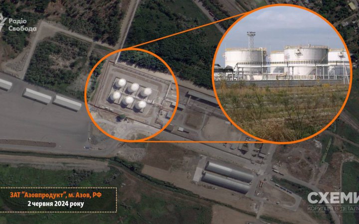 "Схеми" опублікували супутникові знімки палаючої нафтобази у Ростовській області, яку атакували дрони СБУ