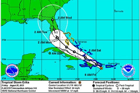 У Флориді запроваджено НС через тропічний шторм "Еріка"