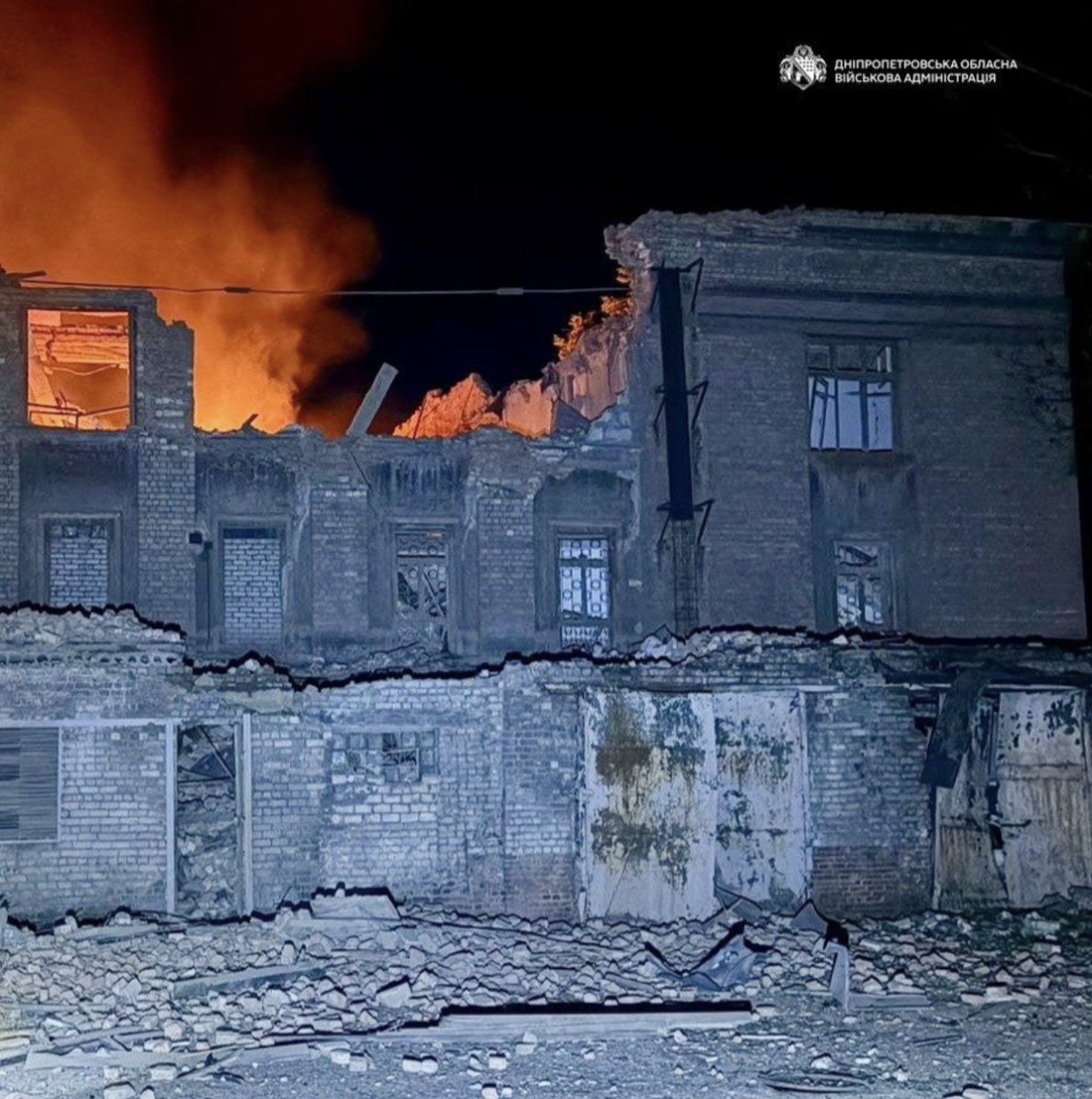 Зруйновано коледж у Дніпрі 