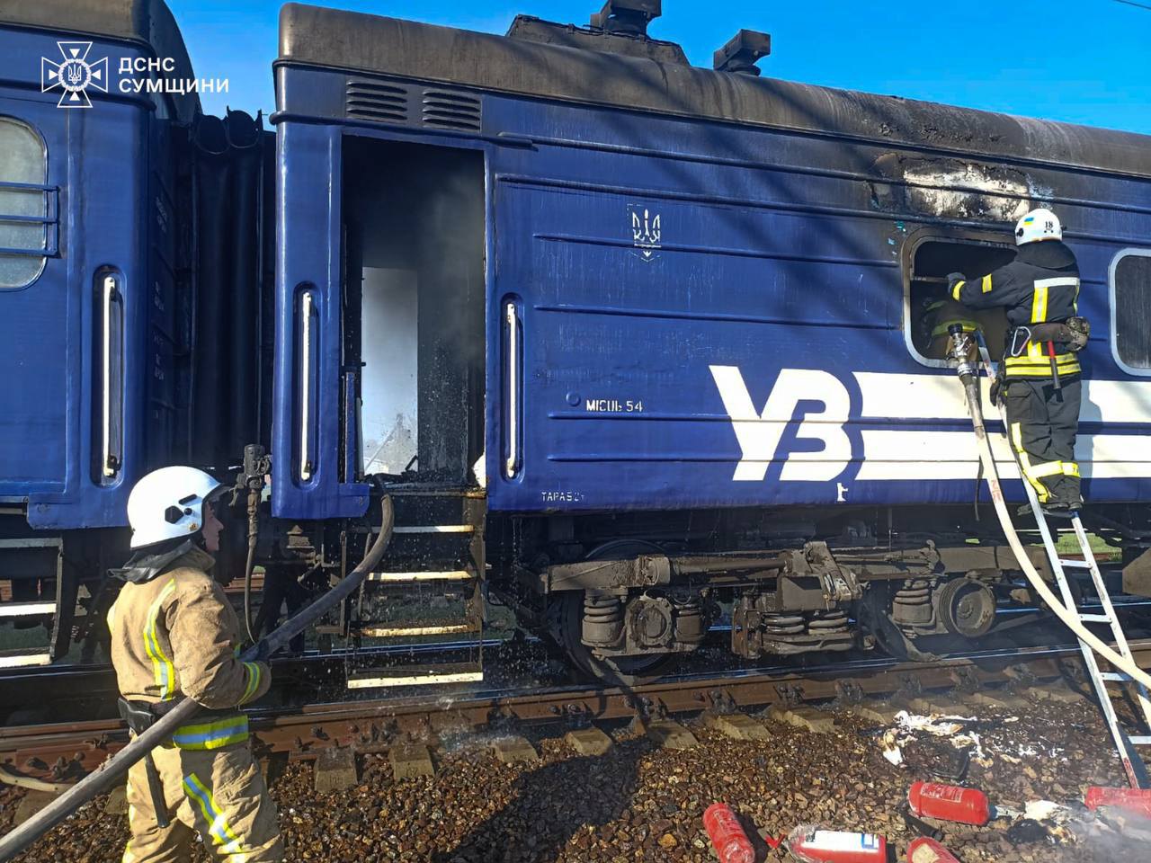 пожежа в поїзді на Сумщині