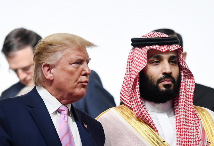 Президент США Дональд Дж. Трамп (слева) наследный принц Бин Салман из Саудовской Аравии (справа) 