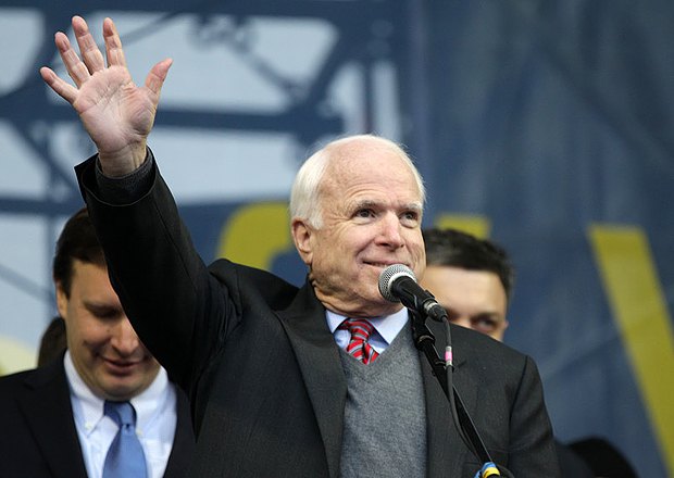 Джон Маккейн на Евромайдане в Киеве
