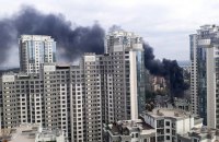 У Києві в новобудові на Новопечерських Липках сталася велика пожежа