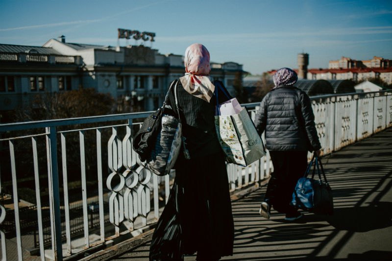 Біженки на вокзалі у Бресті