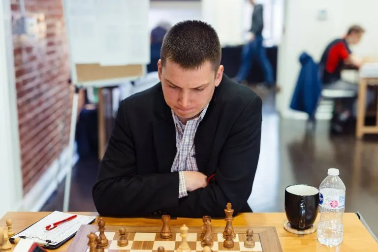 Андрій Баришполець під час шахової партії