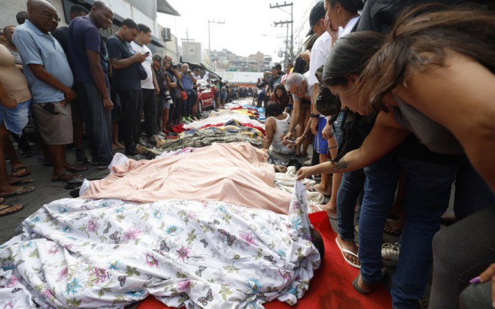 Внаслідок поліцейської операції в Бразилії загинули щонайменше 119 людей