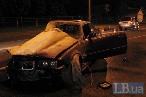 В Киеве из-за пьяного водителя столкнулись четыре автомобиля