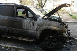 На Закарпатье сгорел джип начальника местного УБОПа