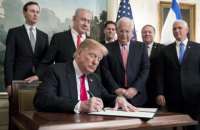 Трамп подписал декларацию о признании Голанских высот частью Израиля