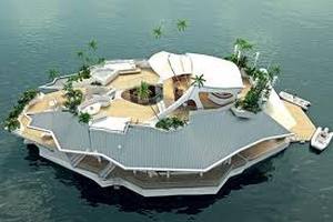 В Австрии построили плавучий остров