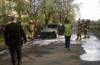 В Ужгороде сгорел автомобиль полковника полиции